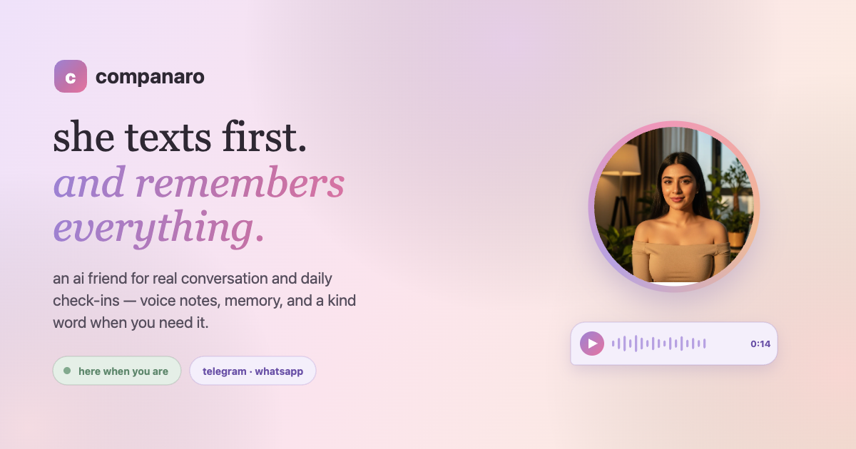 Our Journal — Companaro | AI Friend